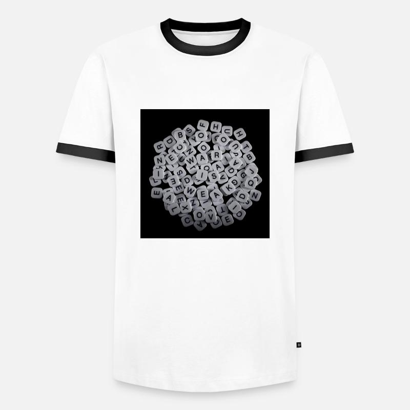 War is weak - Men's Ringer Shirt - white/black