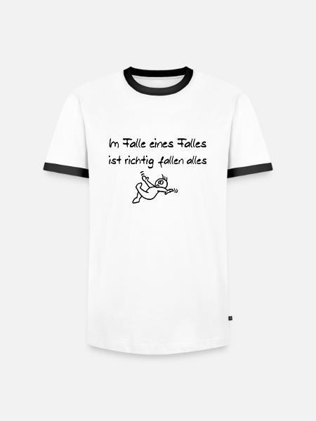 Just in case - Men's Ringer Shirt - white/black