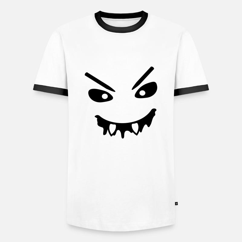 vampir - Männer Kontrast-T-Shirt - Weiß/Schwarz