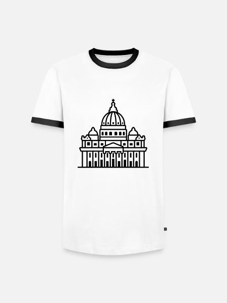 Home of Pontifex - Männer Kontrast-T-Shirt - Weiß/Schwarz