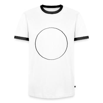 Hipster circle - Men's Ringer Shirt - white/black - Front - AI Model Female 172 light (172cm) & AI Model Male 178 dark (178cm)