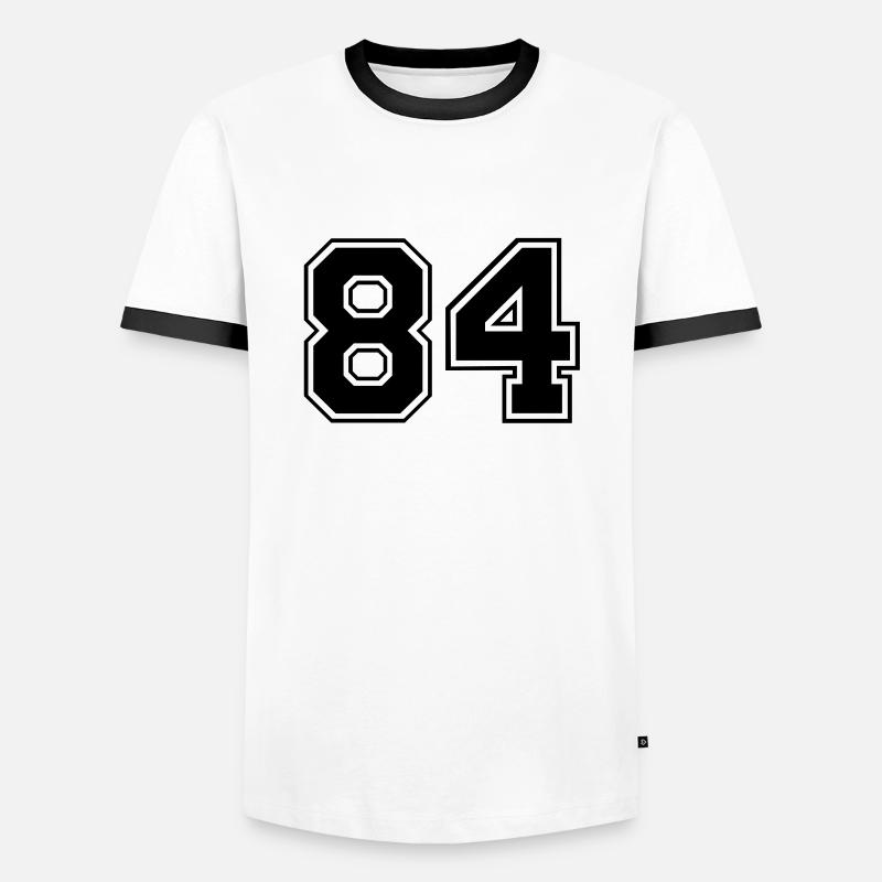84 - Men's Ringer Shirt - white/black