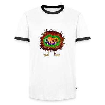 monstre - T-shirt contrasté Homme - blanc/noir - Devant - AI Model Female 172 light (172cm) & AI Model Male 178 dark (178cm)