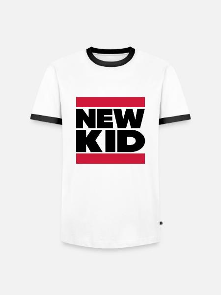 New Kid in Dubstep Look - Men's Ringer Shirt - white/black