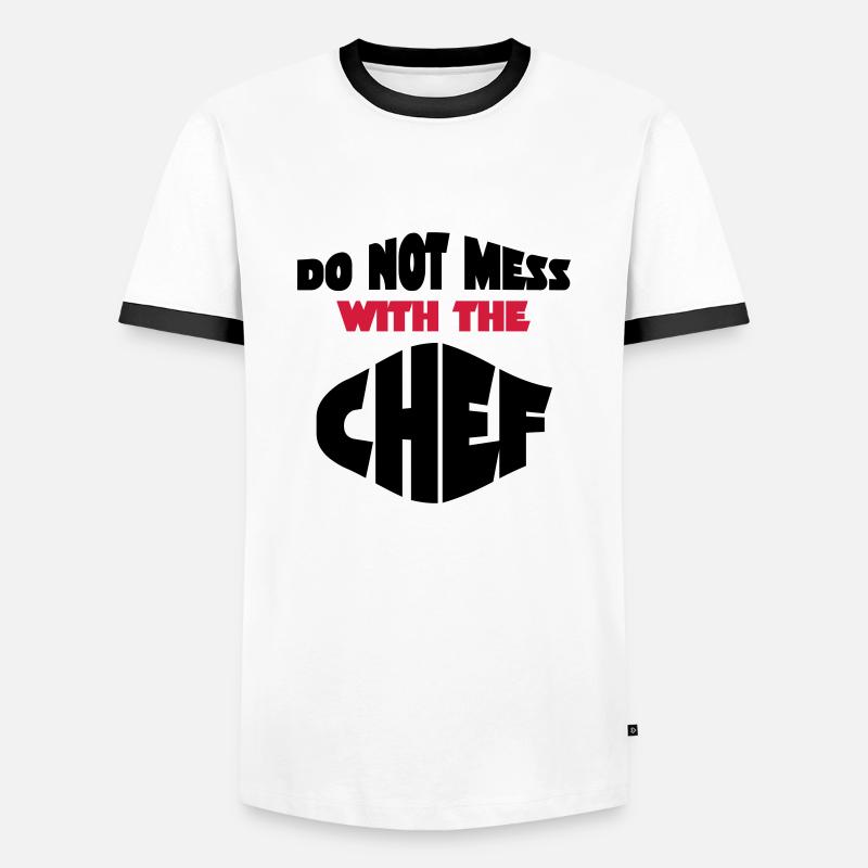chef - Men's Ringer Shirt - white/black