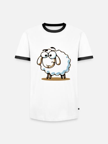 Sheep - Men's Ringer Shirt - white/black