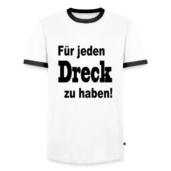 pour avoir la saleté pour chaque - T-shirt contrasté Homme - blanc/noir - Devant - AI Model Female 172 light (172cm) & AI Model Male 178 dark (178cm)
