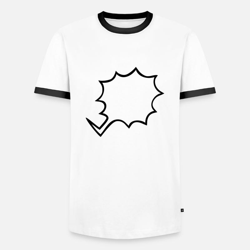 speech bubble - Men's Ringer Shirt - white/black