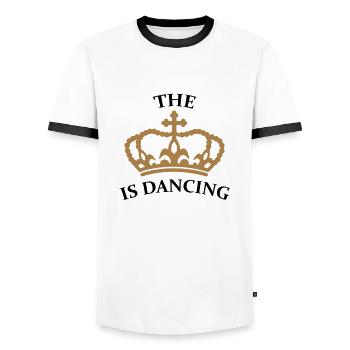 Le roi danse - T-shirt contrasté Homme - blanc/noir - Devant - AI Model Female 172 light (172cm) & AI Model Male 178 dark (178cm)