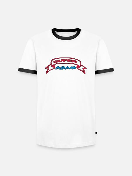 SUPER ADAM - T-shirt contrasté Homme - blanc/noir