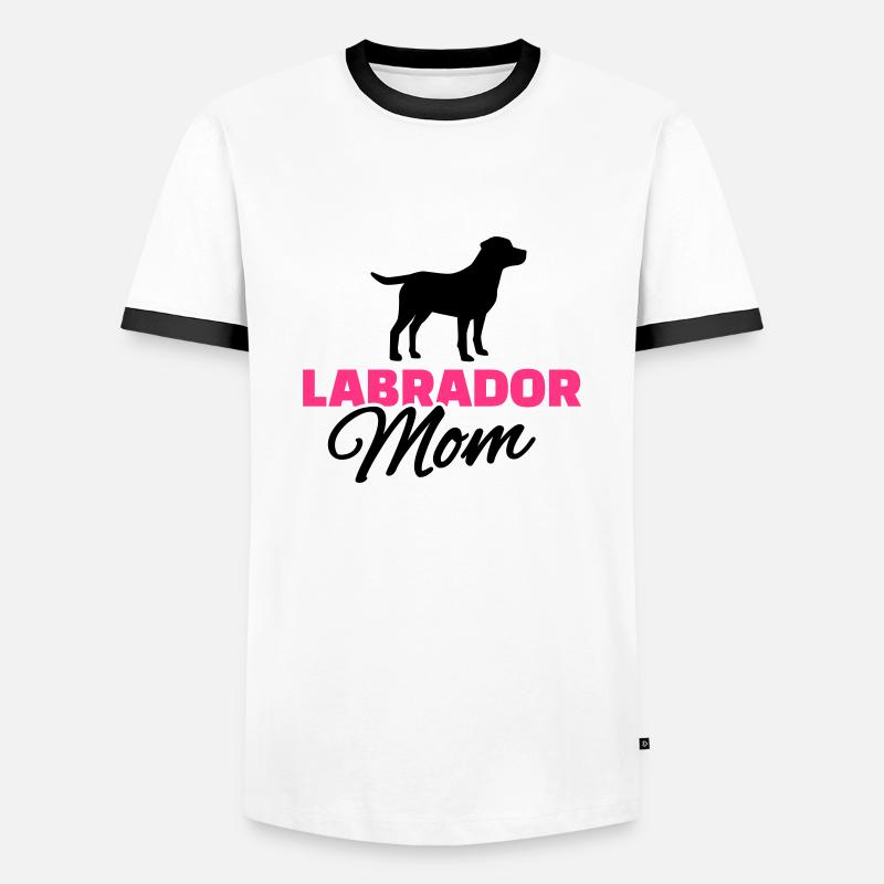 Labrador Mom - Men's Ringer Shirt - white/black