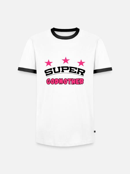 Super godmother - T-shirt contrasté Homme - blanc/noir