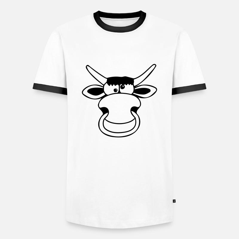 Dummer Bulle - Männer Kontrast-T-Shirt - Weiß/Schwarz
