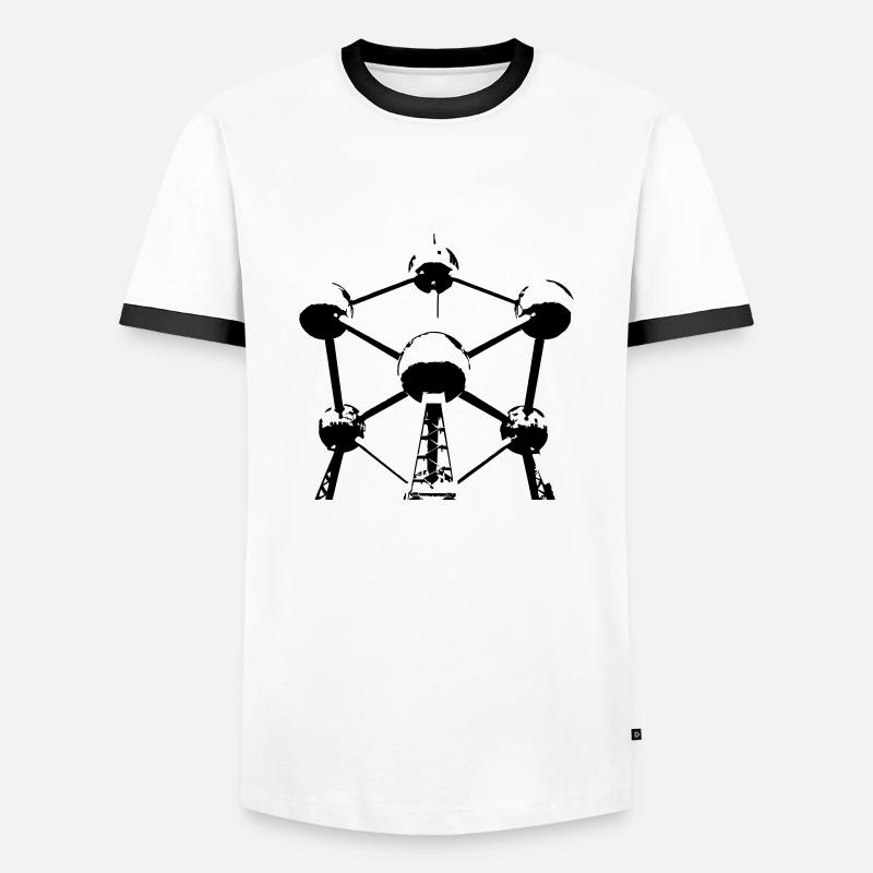 Atomium - Men's Ringer Shirt - white/black