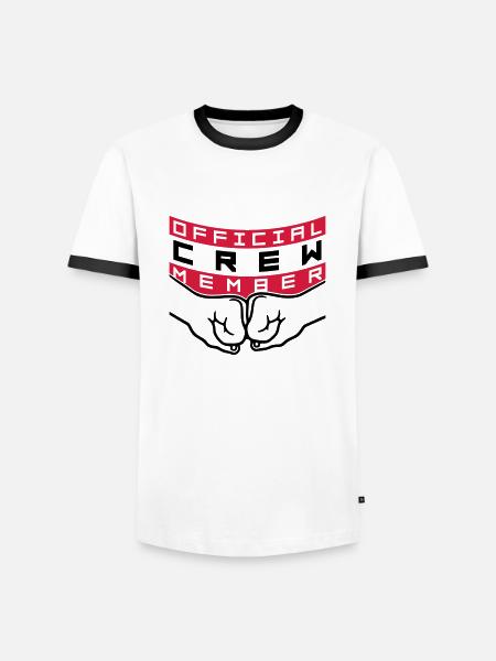 Official crew member - Men's Ringer Shirt - white/black