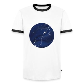 Sternbild Sternzeichen Skorpion - Männer Kontrast-T-Shirt - Weiß/Schwarz - Vorne - AI Model Female 172 light (172cm) & AI Model Male 178 dark (178cm)