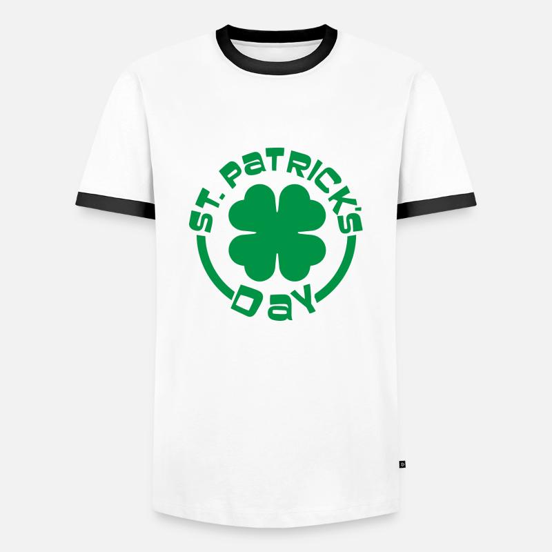 Fête de la Saint-Patrick - T-shirt contrasté Homme - blanc/noir