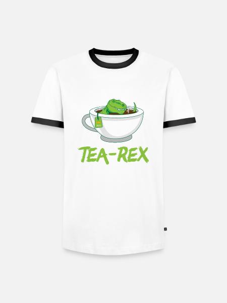 Te-Rex (T-Rex) Tyrannosaurus Rex - Herre kontrast-T-shirt - hvid/sort