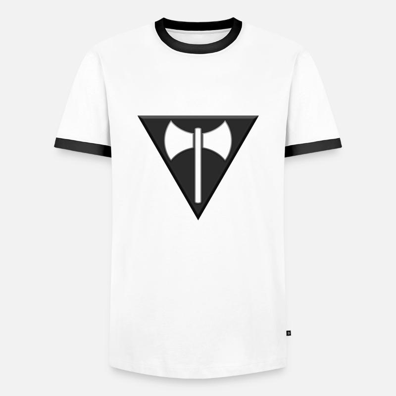 LABRYS RELIEF - Men's Ringer Shirt - white/black