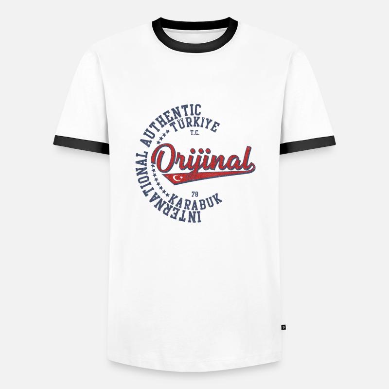 Karabük - Men's Ringer Shirt - white/black