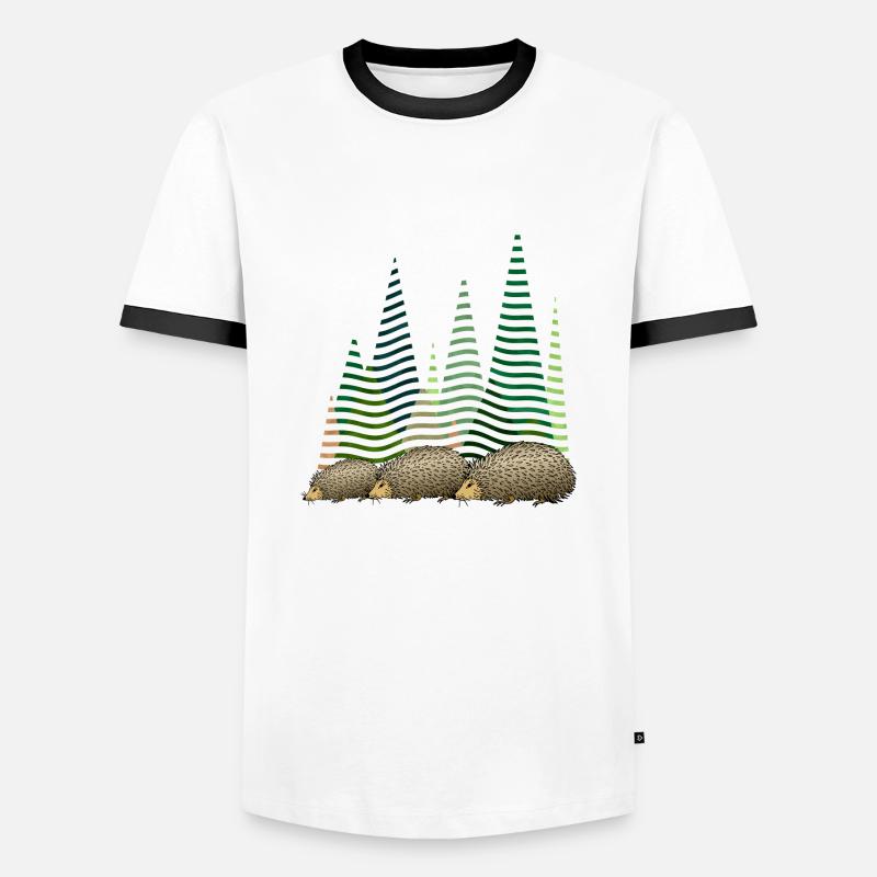 Hedgehogs - Men's Ringer Shirt - white/black