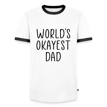 Le père le plus correct du monde - T-shirt contrasté Homme - blanc/noir - Devant - AI Model Female 172 light (172cm) & AI Model Male 178 dark (178cm)