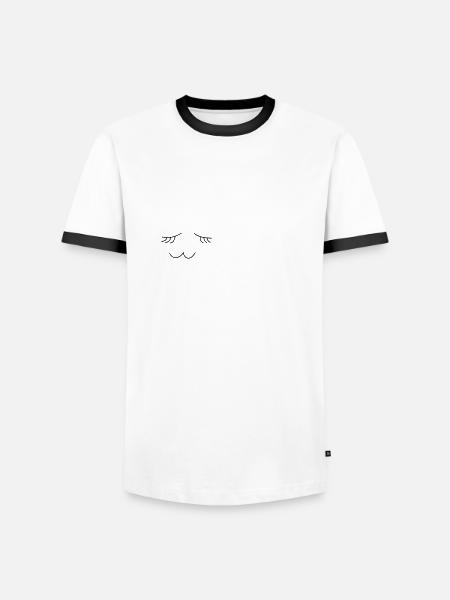 Catygirl - Männer Kontrast-T-Shirt - Weiß/Schwarz