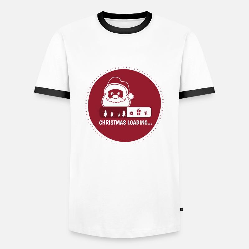 CHRISTMAS IS LOADING - Men's Ringer Shirt - white/black