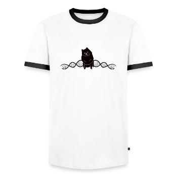 Hunde Labrador Haustier Hund Geschenk Hundehalter - Männer Kontrast-T-Shirt - Weiß/Schwarz - Vorne - AI Model Female 172 light (172cm) & AI Model Male 178 dark (178cm)