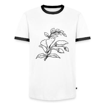 Florist Blume Pflanze Natur Gärtner - Männer Kontrast-T-Shirt - Weiß/Schwarz - Vorne - AI Model Female 172 light (172cm) & AI Model Male 178 dark (178cm)
