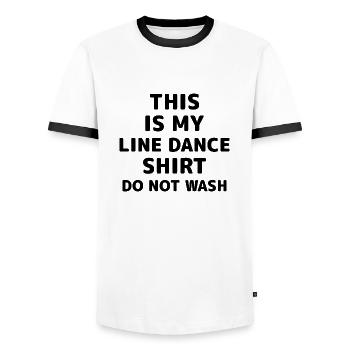 Dancing Dance Music - Men's Ringer Shirt - white/black - Front - AI Model Female 172 light (172cm) & AI Model Male 178 dark (178cm)