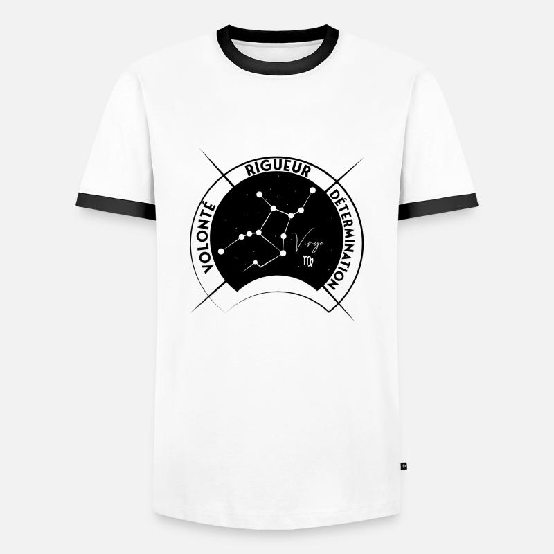 Blank design - Men's Ringer Shirt - white/black