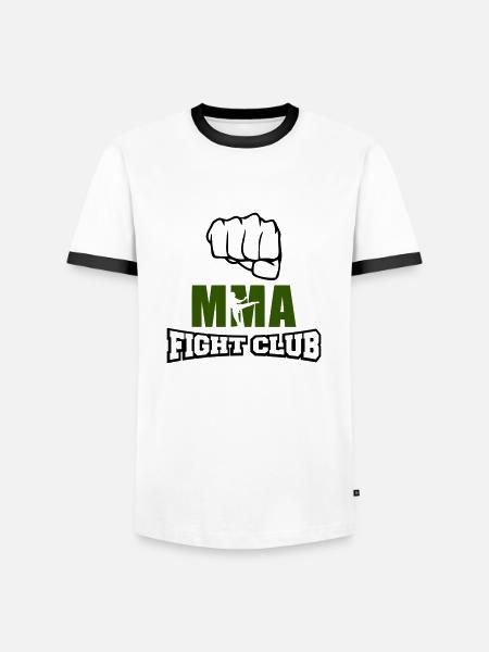 MMA Fight Club - Men's Ringer Shirt - white/black