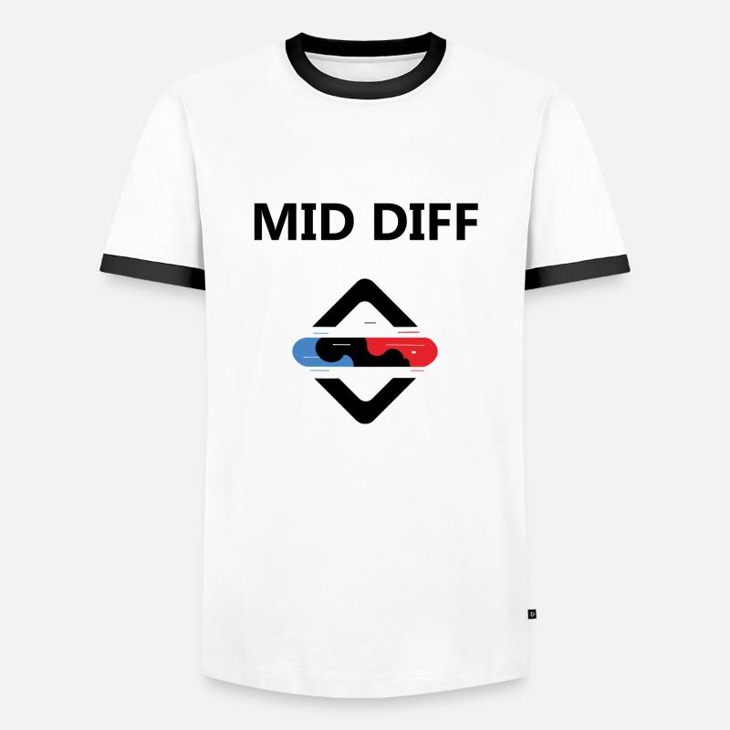 League Legend Mid Diff - Men's Ringer Shirt - white/black