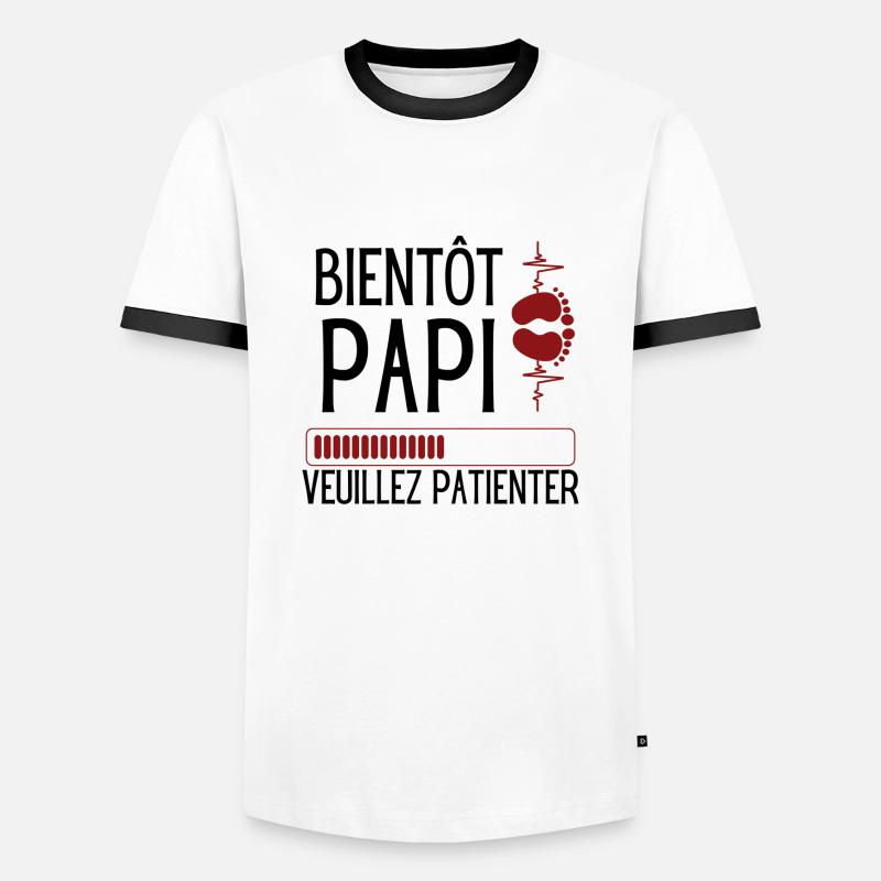 BALD PAPI - Männer Kontrast-T-Shirt - Weiß/Schwarz