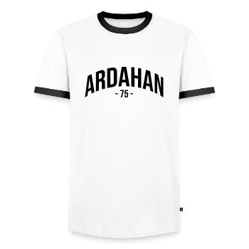 Ardahan 75 Turquie Turquie Turquie Cadeau Ardahanli TR - T-shirt contrasté Homme - blanc/noir - Devant - AI Model Female 172 light (172cm) & AI Model Male 178 dark (178cm)