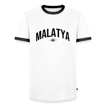 Malatya 44 Turkey Turkiye Gift Holiday TR Türk - Men's Ringer Shirt - white/black - Front - AI Model Female 172 light (172cm) & AI Model Male 178 dark (178cm)