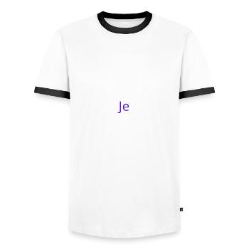 I'm not stubborn, I stand up for my opinions - Men's Ringer Shirt - white/black - Front - AI Model Female 172 light (172cm) & AI Model Male 178 dark (178cm)