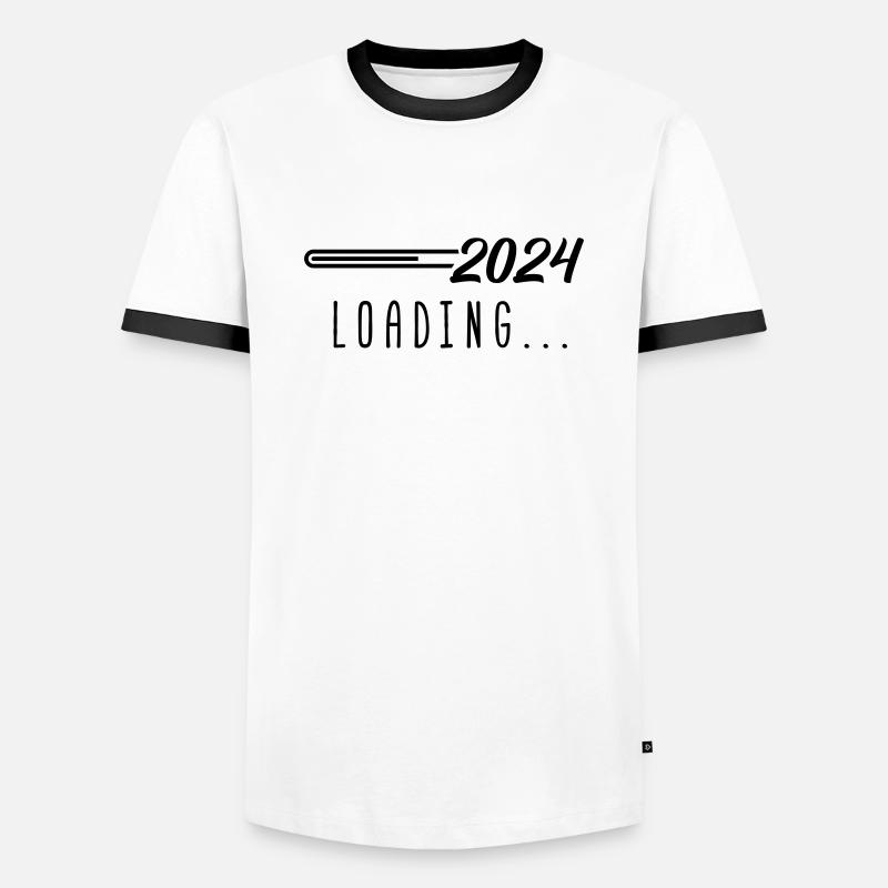 2024 loading - Men's Ringer Shirt - white/black