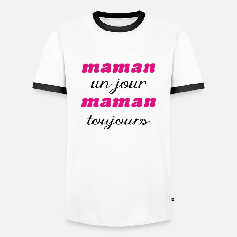 Einmal Mutter - Männer Kontrast-T-Shirt - Weiß/Schwarz