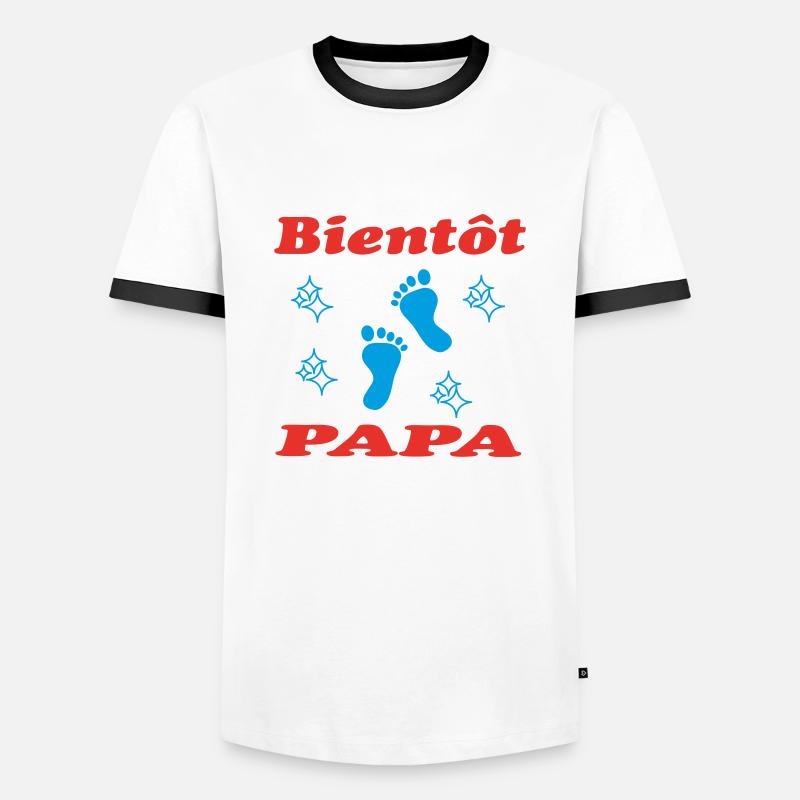 BALD VATER - Männer Kontrast-T-Shirt - Weiß/Schwarz