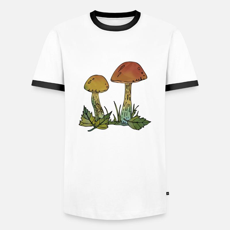 Fungi - Men's Ringer Shirt - white/black