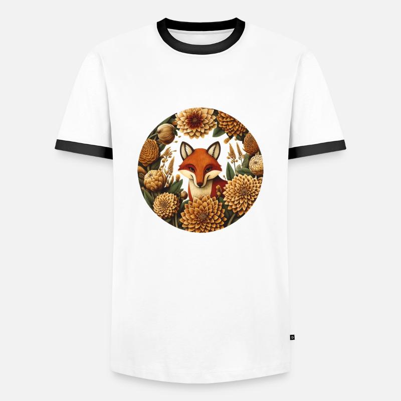 Red Fox - Men's Ringer Shirt - white/black