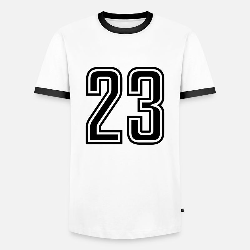 23 - Men's Ringer Shirt - white/black