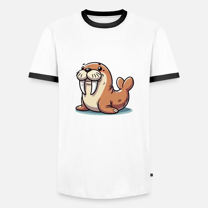 seal - Men's Ringer Shirt - white/black