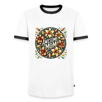 Tolle Mama - Männer Kontrast-T-Shirt - Weiß/Schwarz - Vorne - AI Model Female 172 light (172cm) & AI Model Male 178 dark (178cm)