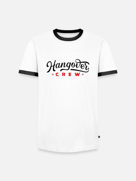 Hangover Crew - Men's Ringer Shirt - white/black