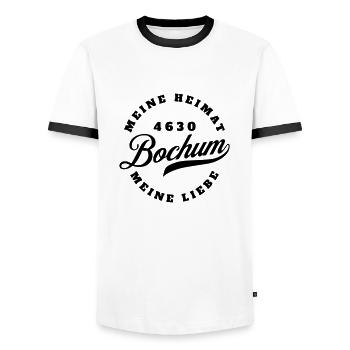 Bochum- Heimat - Männer Kontrast-T-Shirt - Weiß/Schwarz - Vorne - AI Model Female 172 light (172cm) & AI Model Male 178 dark (178cm)