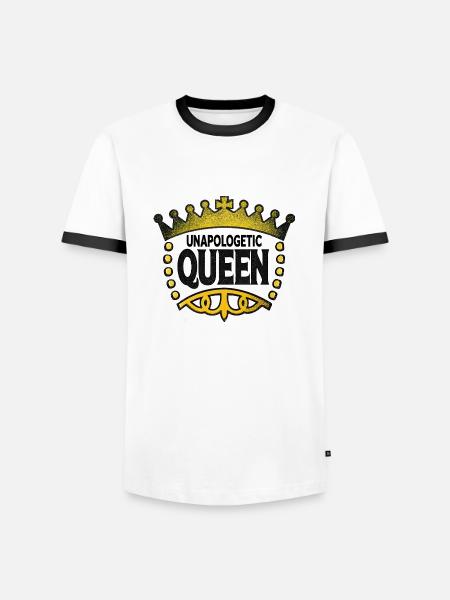 Unapologetic Queen - Men's Ringer Shirt - white/black