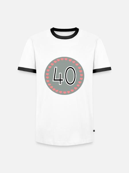 40th birthday - Men's Ringer Shirt - white/black